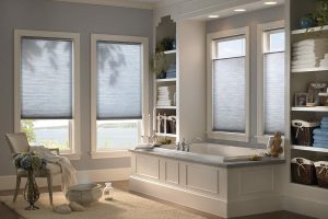bathroom with blinds